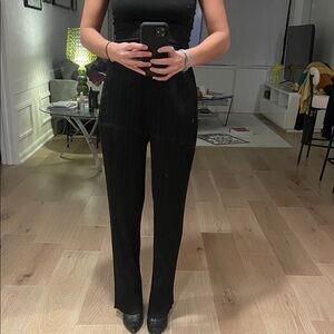 Pleats Please Black Ribbed Pants